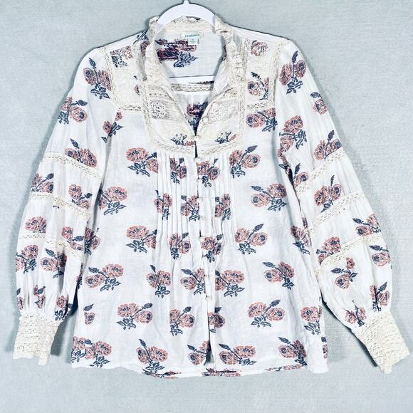 Sundance Tops - Sundance Cottagecore Top Womens S Floral Blouse Edwardian Victorian Boho
